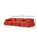 Atelier del Sofa Sofa Doblo 3 Seater ( L1 O1 1R) Red