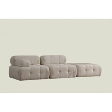 Atelier del Sofa Sofa Doblo 3 Seater ( L1 O1 Pouffe) Cream Bouclette