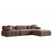 Atelier del Sofa Ugaona garnitura Doblo 3 Seater with Pouffe ( L1 O1 1R Pouffe) Cappuccino