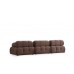 Atelier del Sofa Ugaona garnitura Doblo 3 Seater with Pouffe ( L1 O1 1R Pouffe) Cappuccino