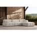 Atelier del Sofa Ugaona garnitura Doblo 3 Seater with Pouffe ( L1 O1 1R Pouffe) Cream