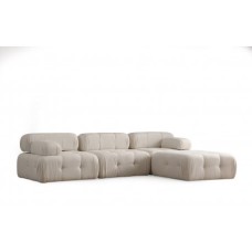 Atelier del Sofa Ugaona garnitura Doblo 3 Seater with Pouffe ( L1 O1 1R Pouffe) Cream