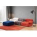 Atelier del Sofa Ugaona garnitura Doblo 3 Seater with Pouffe ( L1 O1 1R Pouffe) Multicolor