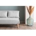 Atelier del Sofa Dvosed Folde 2 Seater Teddy Fabric Grey