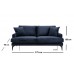 Atelier del Sofa Dvosed Papira 2 Seater Navy Blue