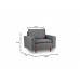 Atelier del Sofa Fotelja Lungo Light Grey