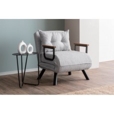 Atelier del Sofa Fotelja Sando Single Teddy Fabric Grey