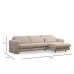 Atelier del Sofa Ugaona garnitura Lily Corner Right Cream