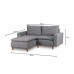 Atelier del Sofa Ugaona garnitura Lungo Mini Light Grey