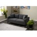 Atelier del Sofa Sofa dvosed Berlin Anthracite Black