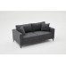 Atelier del Sofa Sofa dvosed Berlin Anthracite Black