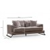 Atelier del Sofa Sofa dvosed Frido Light Grey