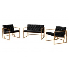 Atelier del Sofa Sofa i dve fotelje Oslo Gold Black