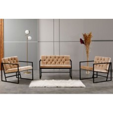 Atelier del Sofa Sofa i dve fotelje Oslo Light Brown