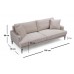 Atelier del Sofa Sofa Papira 3 Seater Beige