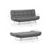 Atelier del Sofa Sofa trosed Misa Sofabed Black