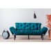 Atelier del Sofa Sofa trosed Nitta Triple Petrol Green