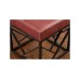 Atelier del Sofa Tabure Koza Metal Ayaklı Claret Red