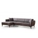 Atelier del Sofa Ugaona garnitura Belissimo Left Dark Grey