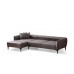 Atelier del Sofa Ugaona garnitura Belissimo Left Dark Grey