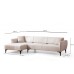 Atelier del Sofa Ugaona garnitura Belissimo Left Off White