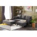 Atelier del Sofa Ugaona garnitura Bella Mini Corner Sofa Right Anthracite