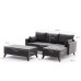 Atelier del Sofa Ugaona garnitura Bella Mini Corner Sofa Right Anthracite