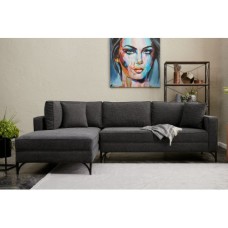 Atelier del Sofa Ugaona garnitura Berlin Left Anthracite Black