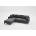 Atelier del Sofa Ugaona garnitura Berlin Left Anthracite Black