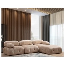 Atelier del Sofa Ugaona garnitura Bubble Corner ( L1 O1 1R Puf) Cream