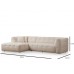 Atelier del Sofa Ugaona garnitura Cady 3 Seater Left Beige