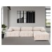 Atelier del Sofa Ugaona garnitura Doblo 3 Seater with Pouffe (L1 O1 1R Pouffe) Light Brown