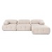 Atelier del Sofa Ugaona garnitura Doblo 3 Seater with Pouffe (L1 O1 1R Pouffe) Light Brown