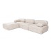 Atelier del Sofa Ugaona garnitura Doblo 3 Seater with Pouffe (L1 O1 1R Pouffe) Light Brown