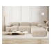 Atelier del Sofa Ugaona garnitura Doblo 3 Seater with Pouffe ( L1 O1 1R Pouffe) Peach