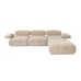 Atelier del Sofa Ugaona garnitura Doblo 3 Seater with Pouffe ( L1 O1 1R Pouffe) Peach