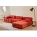 Atelier del Sofa Ugaona garnitura Doblo 3 Seater with Pouffe ( L1 O1 1R Pouffe) Red