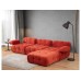 Atelier del Sofa Ugaona garnitura Doblo 3 Seater with Pouffe ( L1 O1 1R Pouffe) Red