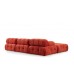 Atelier del Sofa Ugaona garnitura Doblo 3 Seater with Pouffe ( L1 O1 1R Pouffe) Red