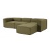 Atelier del Sofa Ugaona garnitura Fora Green