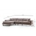 Atelier del Sofa Ugaona garnitura Frido Left (Chl+3R) Light Grey