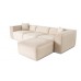 Atelier del Sofa Ugaona garnitura Lora (L1 O1 1R POUFFE ) Cream