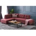 Atelier del Sofa Ugaona garnitura Manama Corner Sofa Bed Left Claret Red