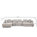 Atelier del Sofa Ugaona garnitura Padova Corner 2 Left Light Grey