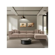 Atelier del Sofa Ugaona garnitura Sora (L1 O1 O1 1R POUFFE ) Cappucino