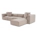 Atelier del Sofa Ugaona garnitura Sora (L1 O1 O1 1R POUFFE ) Sand Beige