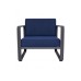 HANAH HOME Baštenska fotelja 700301 Dark Blue