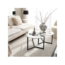 HANAH HOME Sto za dnevnu sobu Bellisimo Black (2 kom)