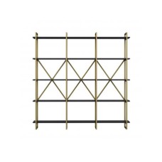 HANAH HOME Polica za knjige Elston 1800 4 Gold Anthracite