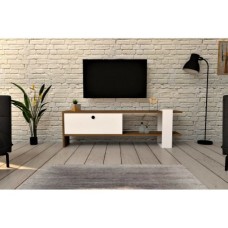 HANAH HOME TV polica Gaye Walnut White (835PUQ3025)